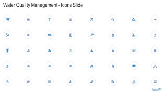 Water Quality Management Icons Slide Formats PDF