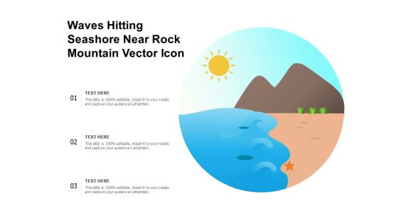 Waves Hitting Seashore Near Rock Mountain Vector Icon Ppt PowerPoint Presentation File Model PDF Waves Hitting Seashore Near Rock Mountain Vector Icon Ppt PowerPoint Presentation File Model PDF