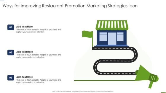 Ways For Improving Restaurant Promotion Marketing Strategies Icon Icons PDF