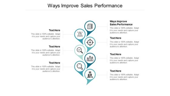 Ways Improve Sales Performance Ppt PowerPoint Presentation Layout Cpb Ways Improve Sales Performance Ppt PowerPoint Presentation Layout Cpb