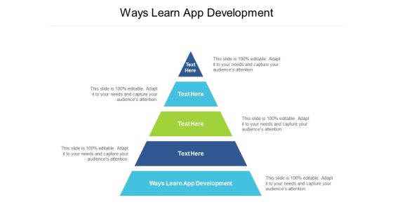 Ways Learn App Development Ppt PowerPoint Presentation Professional Deck Cpb