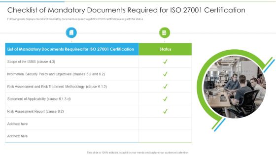 Ways To Accomplish ISO 27001 Accreditation Checklist Of Mandatory Documents Required Microsoft PDF