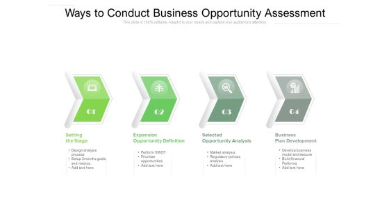 Ways To Conduct Business Opportunity Assessment Ppt PowerPoint Presentation Styles Example PDF Ways To Conduct Business Opportunity Assessment Ppt PowerPoint Presentation Styles Example PDF