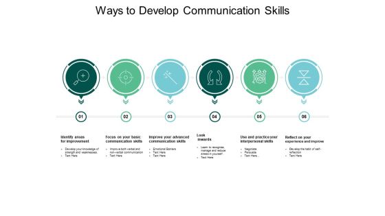 Ways To Develop Communication Skills Ppt PowerPoint Presentation Gallery Influencers Ways To Develop Communication Skills Ppt PowerPoint Presentation Gallery Influencers