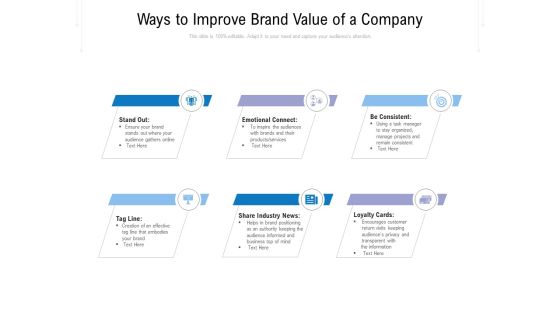 Ways To Improve Brand Value Of A Company Ppt PowerPoint Presentation Inspiration Visual Aids Ways To Improve Brand Value Of A Company Ppt PowerPoint Presentation Inspiration Visual Aids