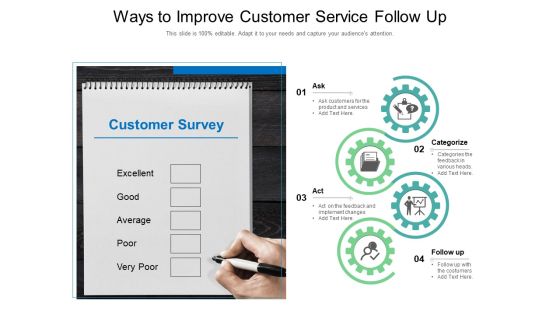 Ways To Improve Customer Service Follow Up Ppt PowerPoint Presentation Show Templates PDF
