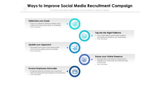 Ways To Improve Social Media Recruitment Campaign Ppt PowerPoint Presentation File Slide Download Ways To Improve Social Media Recruitment Campaign Ppt PowerPoint Presentation File Slide Download