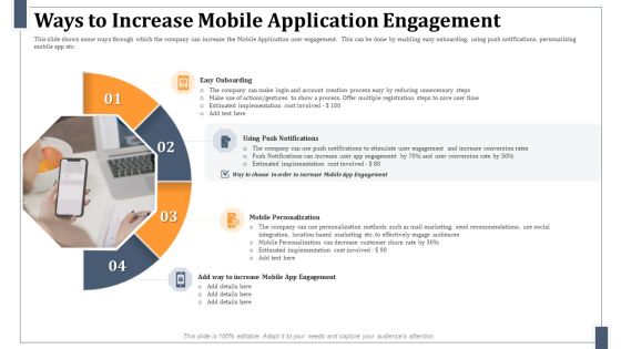Ways To Increase Mobile Application Engagement Sample PDF