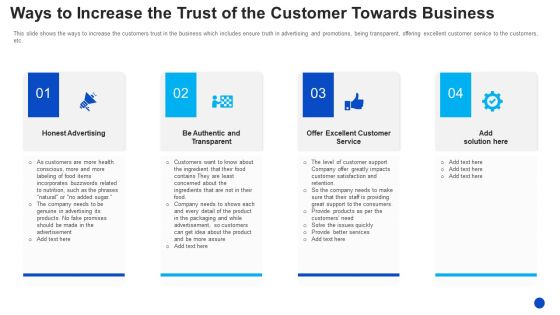 Ways To Increase The Trust Of The Customer Towards Business Graphics PDF Ways To Increase The Trust Of The Customer Towards Business Graphics PDF