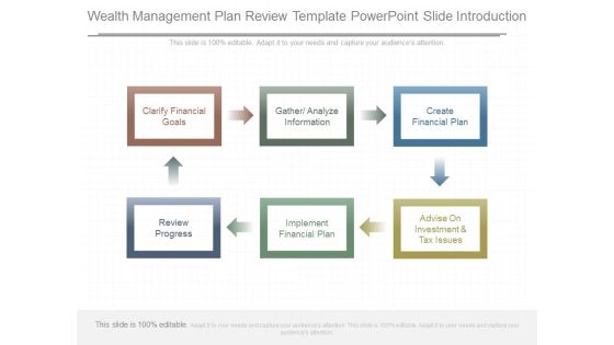 Wealth Management Plan Review Template Powerpoint Slide Introduction