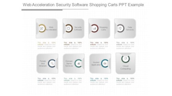 Web Acceleration Security Software Shopping Carts Ppt Example