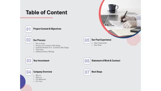 Web Design Services Proposal For Ecommerce Business Table Of Content Professional PDF Web Design Services Proposal For Ecommerce Business Table Of Content Professional PDF