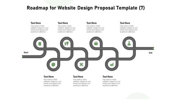 Web Designing Roadmap For Website Design Proposal Template Seven Stage Process Ppt Professional Brochure PDF