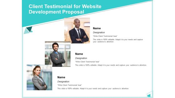 Web Development IT And Design Templates Client Testimonial For Website Development Proposal Designs PDF Web Development IT And Design Templates Client Testimonial For Website Development Proposal Designs PDF
