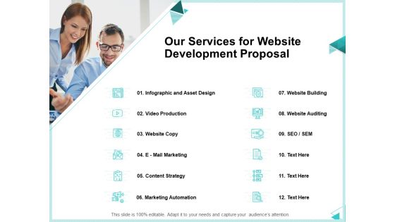 Web Development IT And Design Templates Our Services For Website Development Proposal Designs PDF Web Development IT And Design Templates Our Services For Website Development Proposal Designs PDF