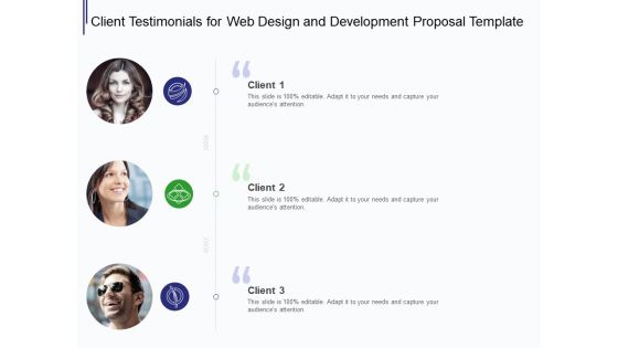 Web Development It And Design Client Testimonials For Web Design And Development Ppt Inspiration Templates PDF
