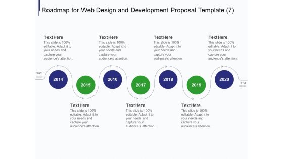 Web Development It And Design Roadmap For Web Design And Development 2014 To 2020 Ppt Professional Format Ideas PDF