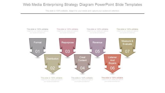 Web Media Enterprising Strategy Diagram Powerpoint Slide Templates