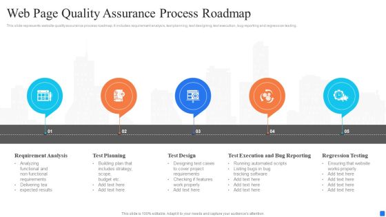 Web Page Quality Assurance Process Roadmap Professional PDF Web Page Quality Assurance Process Roadmap Professional PDF