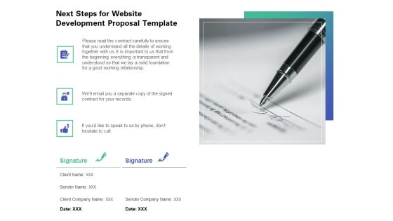 Web Redesign Next Steps For Website Development Proposal Template Ppt Pictures Example PDF Web Redesign Next Steps For Website Development Proposal Template Ppt Pictures Example PDF