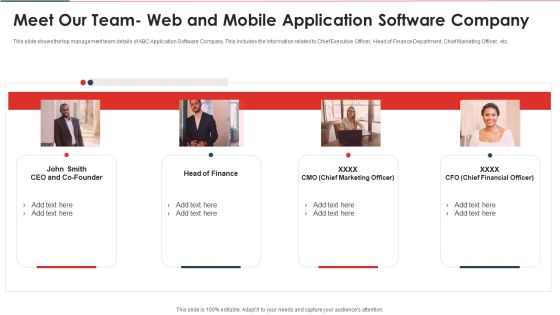 Website And Mobile Application Development Business Meet Our Team Web And Mobile Clipart PDF Website And Mobile Application Development Business Meet Our Team Web And Mobile Clipart PDF