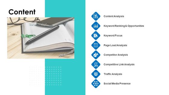 Website SEO Audit Report Content Ppt Show Aids PDF