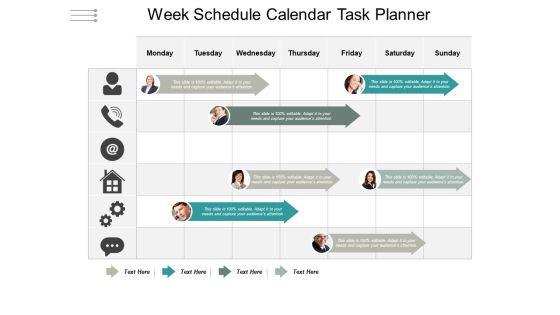 Week Schedule Calendar Task Planner Ppt PowerPoint Presentation Ideas Slide