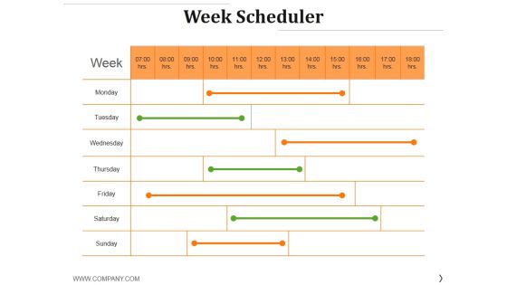 Week Scheduler Ppt PowerPoint Presentation Infographics Template Week Scheduler Ppt PowerPoint Presentation Infographics Template
