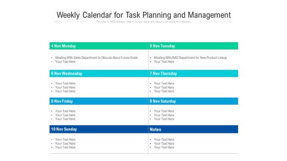 Weekly Calendar For Task Planning And Management Ppt PowerPoint Presentation File Designs Download PDF Weekly Calendar For Task Planning And Management Ppt PowerPoint Presentation File Designs Download PDF