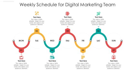 Weekly Schedule For Digital Marketing Team Ppt PowerPoint Presentation Layouts Guide PDF