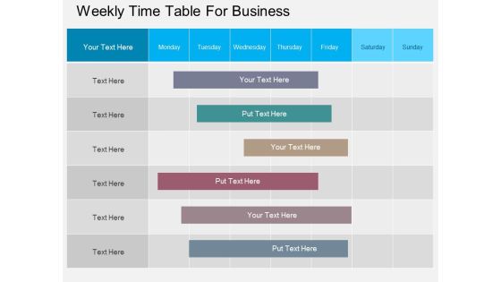 Weekly Time Table For Business Powerpoint Template Weekly Time Table For Business Powerpoint Template