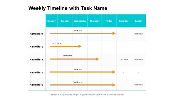 Weekly Timeline With Task Name Ppt PowerPoint Presentation Outline Structure Weekly Timeline With Task Name Ppt PowerPoint Presentation Outline Structure