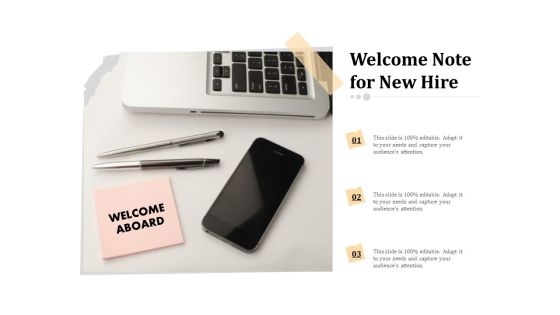 Welcome Note For New Hire Ppt PowerPoint Presentation File Example PDF
