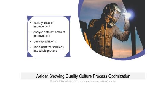 Welder Showing Quality Culture Process Optimization Ppt PowerPoint Presentation Outline Infographics PDF Welder Showing Quality Culture Process Optimization Ppt PowerPoint Presentation Outline Infographics PDF