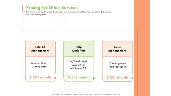 Welfare Work Value Pricing For Other Services Ppt Slides Portrait PDF Welfare Work Value Pricing For Other Services Ppt Slides Portrait PDF