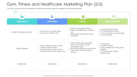 Well Being Gymnasium Sector Gym Fitness And Healthcare Marketing Plan Tactics Formats PDF Well Being Gymnasium Sector Gym Fitness And Healthcare Marketing Plan Tactics Formats PDF