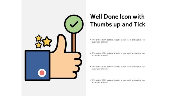 Well Done Icon With Thumbs Up And Tick Ppt PowerPoint Presentation Icon Structure Well Done Icon With Thumbs Up And Tick Ppt PowerPoint Presentation Icon Structure