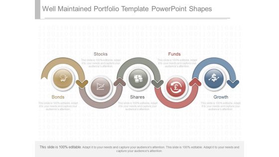 Well Maintained Portfolio Template Powerpoint Shapes Well Maintained Portfolio Template Powerpoint Shapes