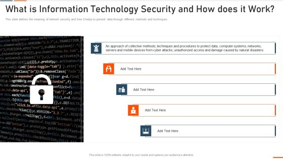 What Is Information Technology Security And How Does It Work Ppt Portfolio Sample PDF What Is Information Technology Security And How Does It Work Ppt Portfolio Sample PDF