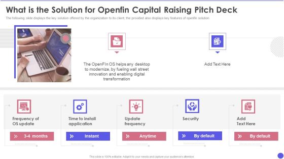 What Is The Solution For Openfin Capital Raising Pitch Deck Ppt Gallery Slide PDF What Is The Solution For Openfin Capital Raising Pitch Deck Ppt Gallery Slide PDF