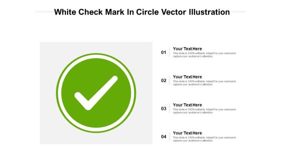 White Check Mark In Circle Vector Illustration Ppt PowerPoint Presentation Icon Show PDF