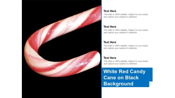 White Red Candy Cane On Black Background Ppt Powerpoint Presentation Infographic Template Pictures