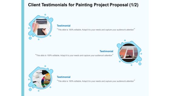 Whitewash Service Client Testimonials For Painting Project Proposal Teamwork Ppt Infographics Styles PDF