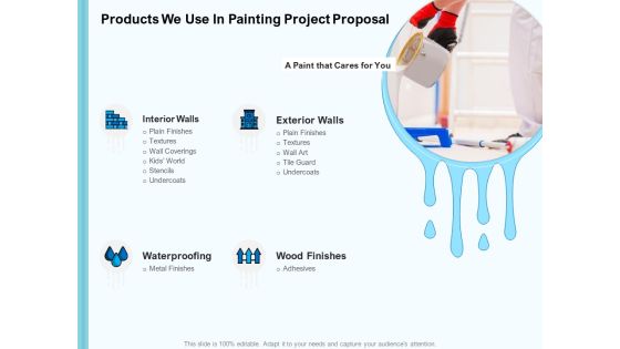 Whitewash Service Products We Use In Painting Project Proposal Ppt Infographic Template Graphics Design PDF Whitewash Service Products We Use In Painting Project Proposal Ppt Infographic Template Graphics Design PDF