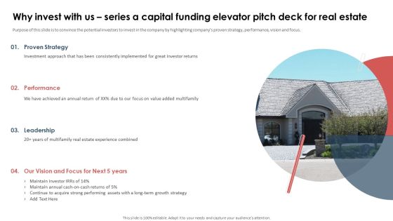Why Invest With Us Series A Capital Funding Elevator Pitch Deck For Real Estate Summary PDF Why Invest With Us Series A Capital Funding Elevator Pitch Deck For Real Estate Summary PDF