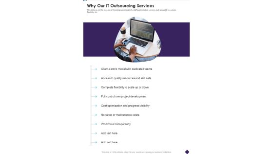 Why Our IT Outsourcing Services One Pager Sample Example Document Why Our IT Outsourcing Services One Pager Sample Example Document
