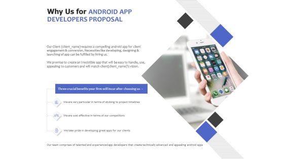 Why Us For Android App Developers Proposal Ppt PowerPoint Presentation Icon Clipart Why Us For Android App Developers Proposal Ppt PowerPoint Presentation Icon Clipart
