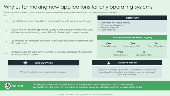 Why Us For Making New Applications For Any Operating Systems Summary PDF