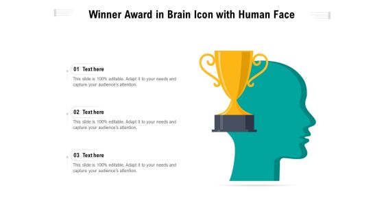 Winner Award In Brain Icon With Human Face Ppt PowerPoint Presentation File Microsoft PDF Winner Award In Brain Icon With Human Face Ppt PowerPoint Presentation File Microsoft PDF
