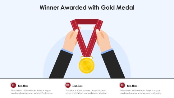 Winner Awarded With Gold Medal Ppt Slides Clipart Images PDF Winner Awarded With Gold Medal Ppt Slides Clipart Images PDF
